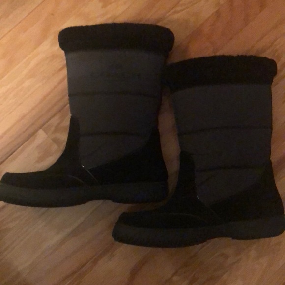 Coach Nylon and Suede Boots!  Mid calf height. - Picture 1 of 4